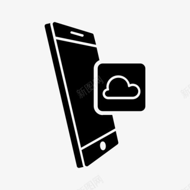 手机云服务应用移动云应用程序智能手机天气图标图标