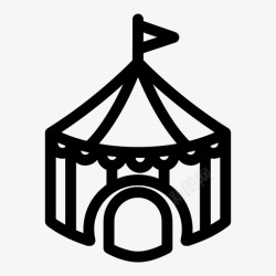 县集市马戏团帐篷县集市节日图标高清图片