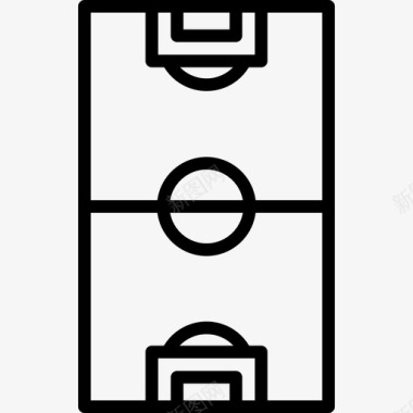 足球场概述顶视图运动符号运动踢足球图标图标