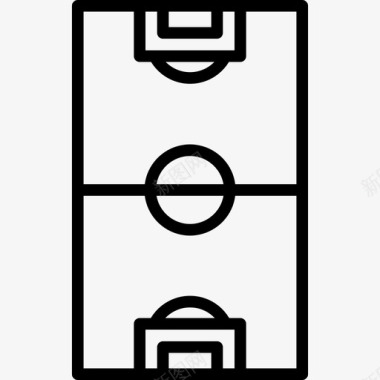 可适用于足球场足球场概述顶视图运动符号运动踢足球图标图标