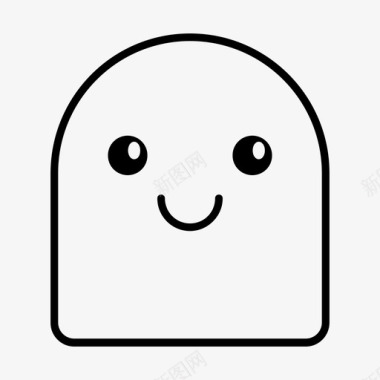 笑脸生物快乐可爱的生物图标图标