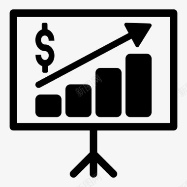 红盾牌柱状图收益推销牌图标图标