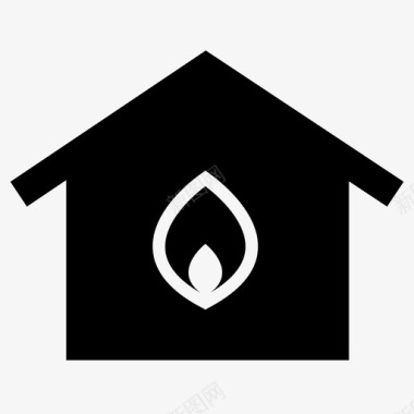 家用燃气燃气火焰暖气图标图标