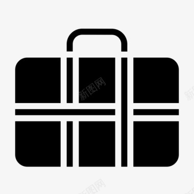 符号旅行行李手提箱图标图标