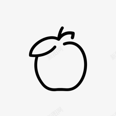 苹果抽象线条图标图标
