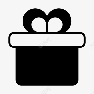 白色礼物盒子礼物盒子圣诞节图标图标