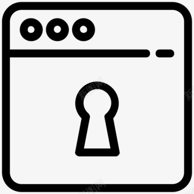 锁网络安全互联网密码互联网安全图标图标