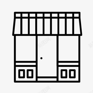 咖啡馆零售店商店图标图标