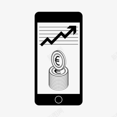 火焰欧元图标货币图表欧元金融图标图标