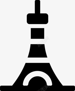 埃菲尔铁塔建筑欧洲图标图标