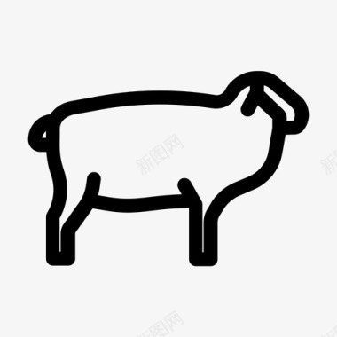 免抠牛羊牛群图标图标