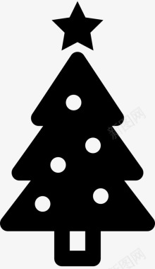 圣诞树装饰品节日图标图标