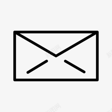 线路信封电子邮件信息图标图标
