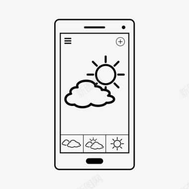 手机当当应用移动天气应用程序智能手机图标图标