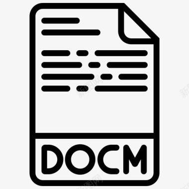 word变量docm文件类型图标图标