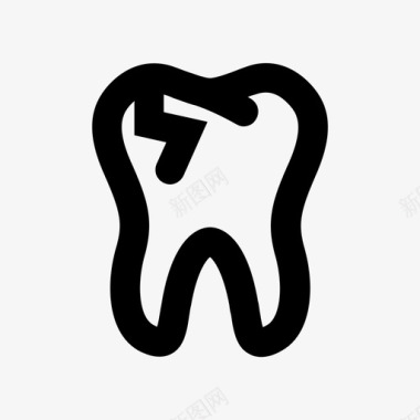 裂牙牙科牙医图标图标