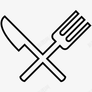 餐具叉子厨房图标图标