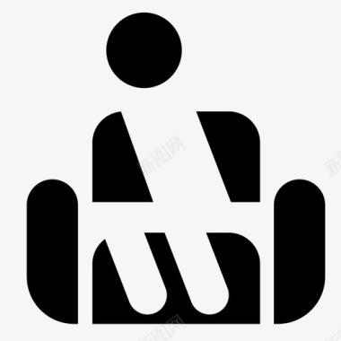 坐着精神病医生扶手椅休息图标图标