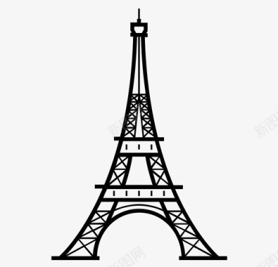 游览埃菲尔铁塔马尔斯广场法国图标图标