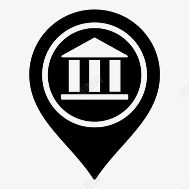 导航地图银行地图指针位置标记图标图标