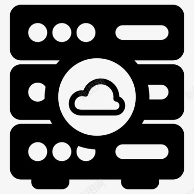 云服务器云存储公共图标图标
