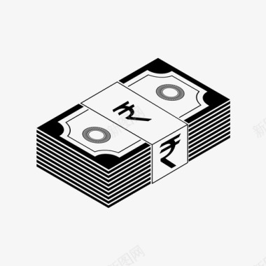 拿着钞票卢比钞票现金钱图标图标