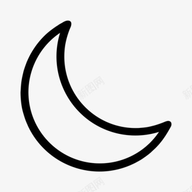 月亮新月好图标图标