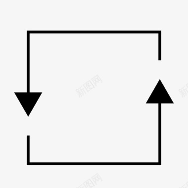 卡通循环箭头循环箭头方向移动图标图标