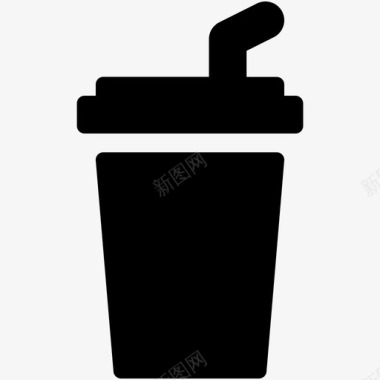 鲜榨果汁果汁杯冷咖啡一次性杯图标图标