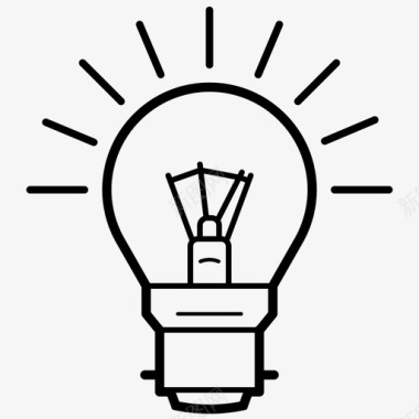 创意设计灯泡创意白炽灯泡图标图标