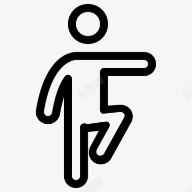 伸展伸展锻炼男子图标图标