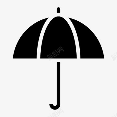 雨伞雨航海和海洋雕文图标图标