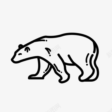 冬天小草北极熊北极冰图标图标
