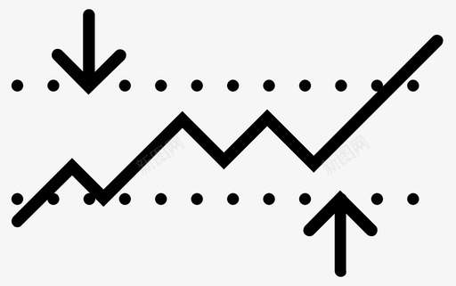 波动指数金融图表图标图标