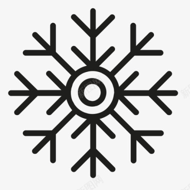 雪花水晶冬天图标图标