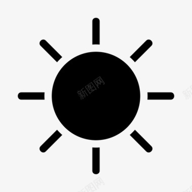 晴天太阳太阳假日炎热图标图标