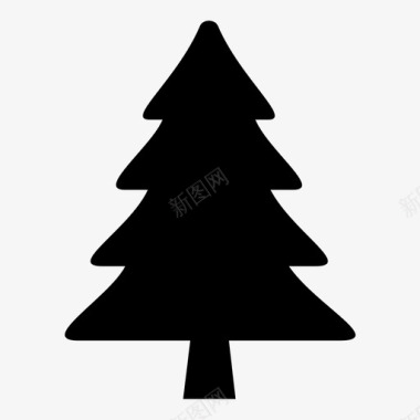 圣诞树松树云杉图标图标