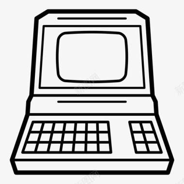 电脑图标复古电脑旧电脑图标图标