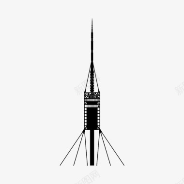 景点标志collserolatower巴塞罗那skyline图标图标