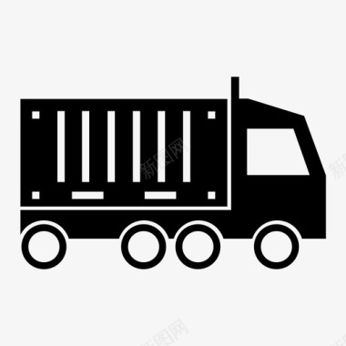 公路运输货物集装箱图标图标
