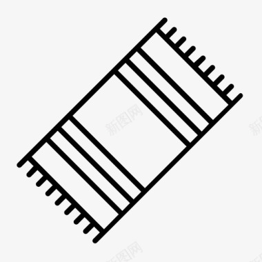 沙滩巾沙滩巾假日夏季图标图标