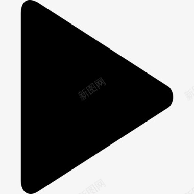 多媒体接口播放多媒体用黑色三角形接口符号bigmug实心填充图标图标