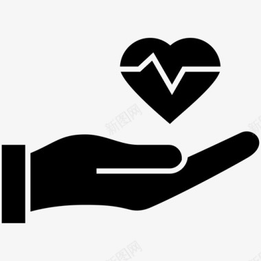 医疗保健心脏心脏保险图标图标
