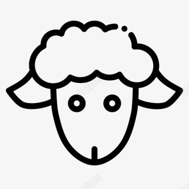 羊羔羊牲畜肉图标图标