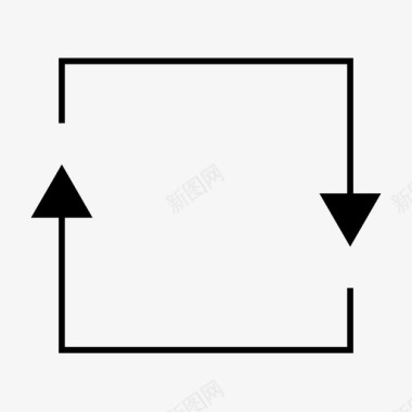 卡通循环箭头循环箭头方向移动图标图标
