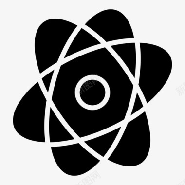 健康科学原子核科学图标图标