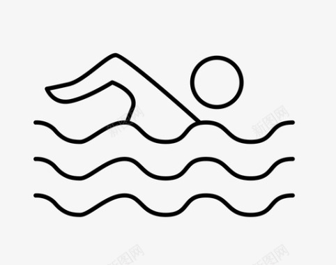 游泳比赛奥运图标图标