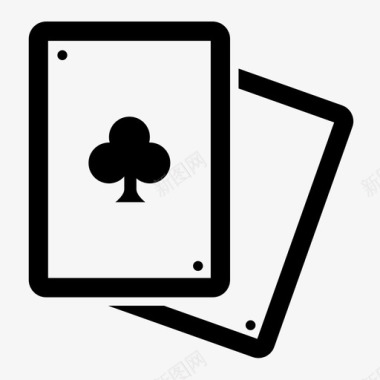 扑克牌赌场俱乐部图标图标