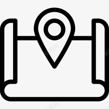 导航地图地图方向导航图标图标