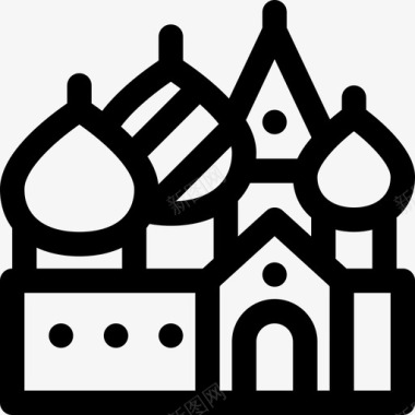 圣巴西尔斯大教堂圣巴兹尔大教堂克里姆林宫图标图标